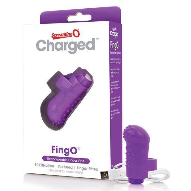 TheScreamingO - Charged FingO Rechargeable Finger Vibe (Purple) Clit Massager (Vibration) Rechargeable