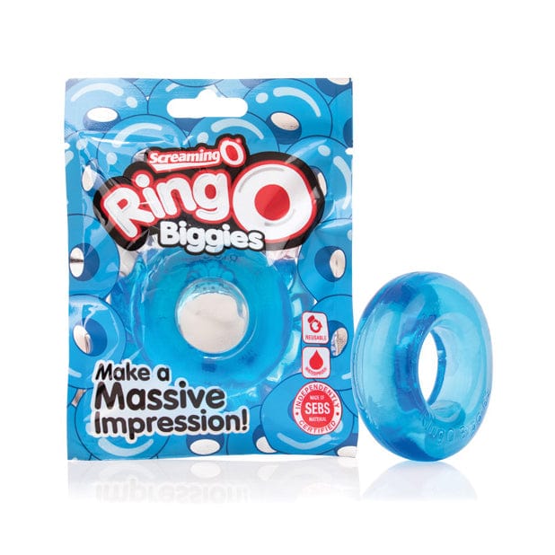 TheScreamingO - RingO Biggies Rubber Cock Ring (Blue) Rubber Cock Ring (Non Vibration) 621246121 CherryAffairs