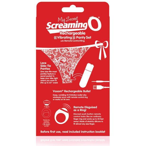 The Screaming O - My Secret Rechargeable Remote Control Panty Vibrator (Red) Lingerie (Vibration) Rechargeable Singapore