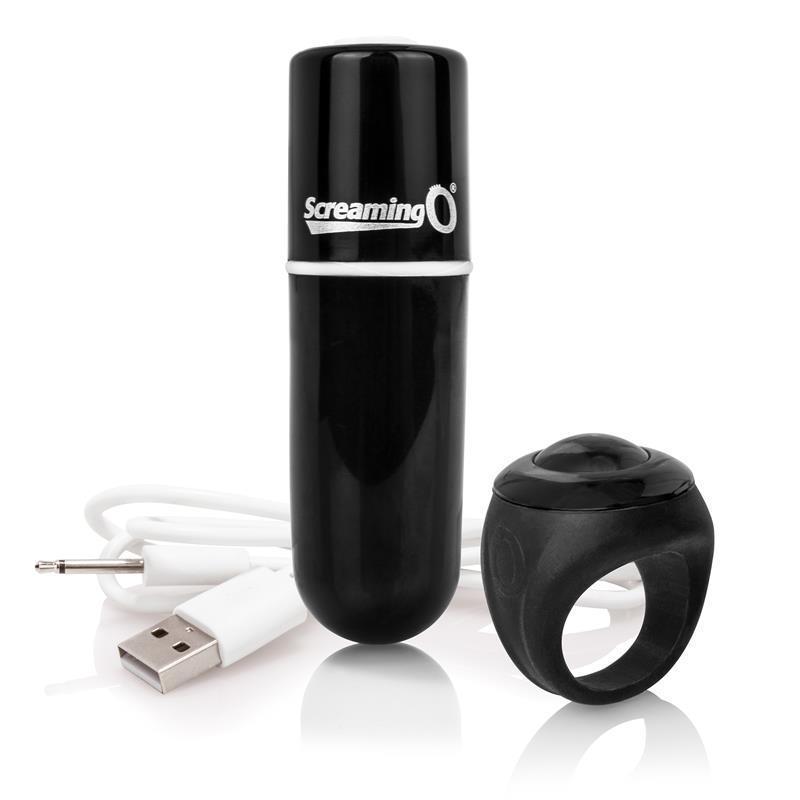 TheScreamingO - Vooom Rechargeable Remote Control Mini Vibe (Black) Bullet (Vibration) Rechargeable Singapore