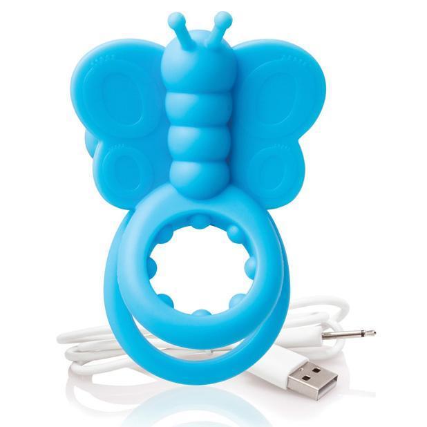 The Screaming O - Charged Monarch Rechargeable Wearable Butterfly Cock Ring (Blue) Silicone Cock Ring (Vibration) Rechargeable Singapore