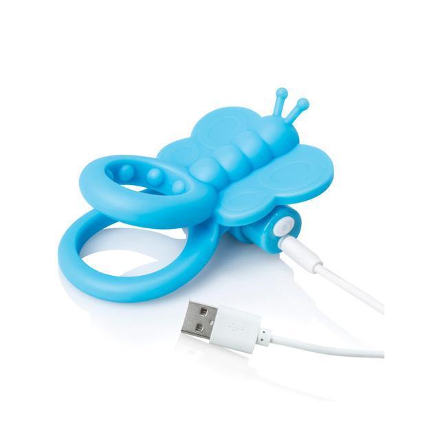 The Screaming O - Charged Monarch Rechargeable Wearable Butterfly Cock Ring (Blue) Silicone Cock Ring (Vibration) Rechargeable Singapore