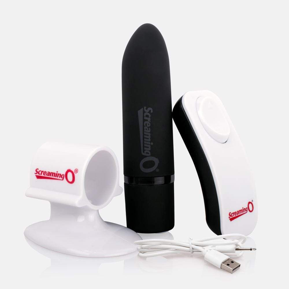 TheScreamingO - Charged Positive Remote Control Vibrator (Black) Bullet (Vibration) Rechargeable