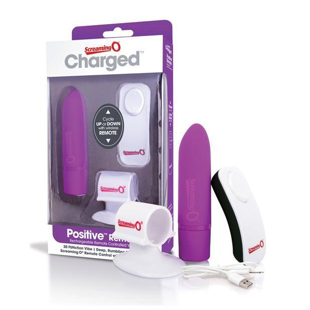 The Screaming O - Charged Postive Remote Control Rechargeable Bullet Vibrator (Purple) Bullet (Vibration) Rechargeable Singapore