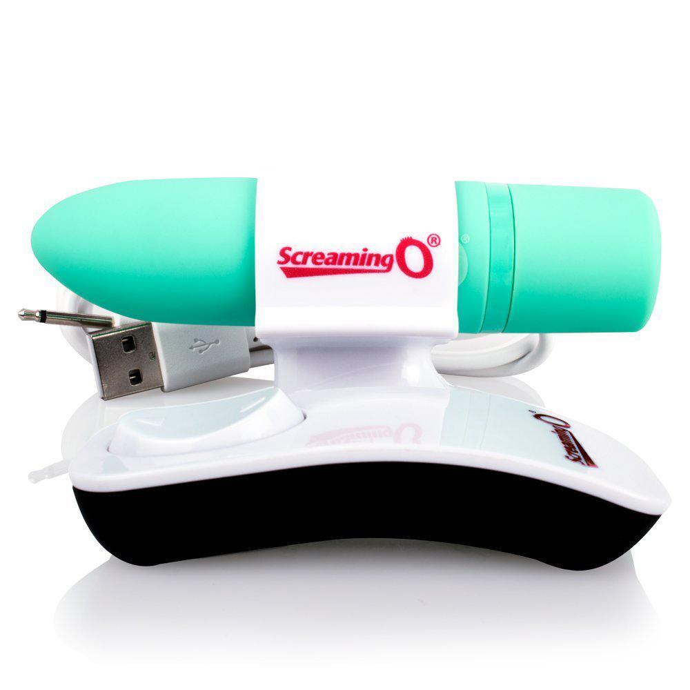The Screaming O - Charged Postive Remote Control Rechargeable Bullet Vibrator (Green) Bullet (Vibration) Rechargeable Singapore