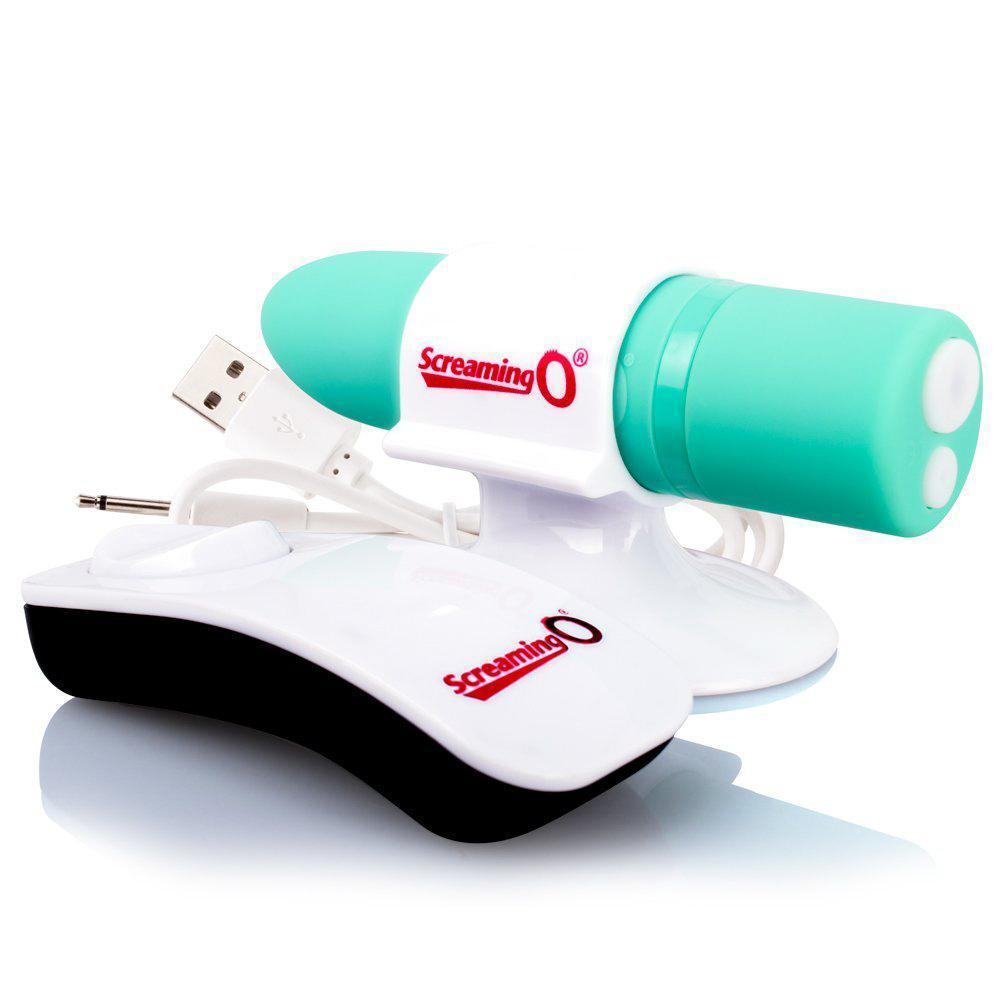 The Screaming O - Charged Postive Remote Control Rechargeable Bullet Vibrator (Green) Bullet (Vibration) Rechargeable Singapore