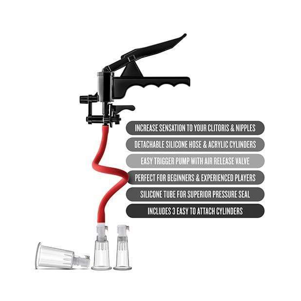 Blush Novelties - Temptasia Clitoris and Nipple Pleasure Enhancement Pump System (Clear) Clitoral Pump (Non Vibration) 819835020509 CherryAffairs