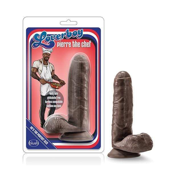 Blush Novelties - Loverboy Pierre the Chef Realistic Dildo (Brown) Realistic Dildo with suction cup (Non Vibration) Durio Asia