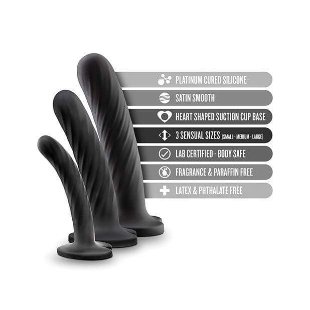 Blush Novelties - Temptasia Twist Kit Set of 3 Dildo (Black) G Spot Dildo (Non Vibration) 819835022602 CherryAffairs