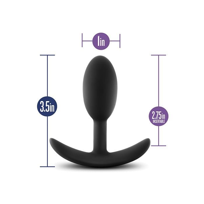 Blush Novelties - Luxe Wearable Vibra Slim Anal Plug Small (Black) Anal Plug (Non Vibration) 819835022848 CherryAffairs