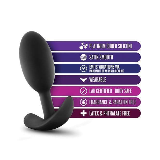 Blush Novelties - Luxe Wearable Vibra Slim Anal Plug Medium (Black) Anal Plug (Non Vibration) 819835023418 CherryAffairs