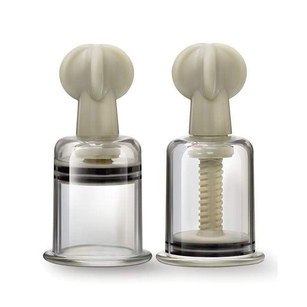 Blush Novelties - Temptasia Clit and Nipple Large Twist Suckers Set of 2 (Clear) Nipple Pumps (Non Vibration) 819835024187 CherryAffairs