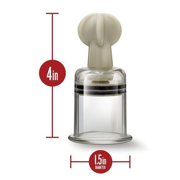 Blush Novelties - Temptasia Clit and Nipple Large Twist Suckers Set of 2 (Clear) Nipple Pumps (Non Vibration) 819835024187 CherryAffairs