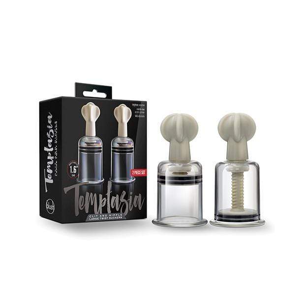Blush Novelties - Temptasia Clit and Nipple Large Twist Suckers Set of 2 (Clear) Nipple Pumps (Non Vibration) Durio Asia