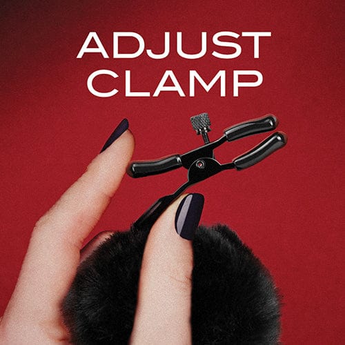 Blush Novelties - Noir Pom Adjustable Nipple Clamps (Black) Nipple Clamps (Non Vibration) 622624095 CherryAffairs