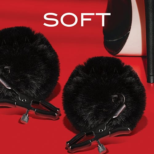 Blush Novelties - Noir Pom Adjustable Nipple Clamps (Black) Nipple Clamps (Non Vibration) 622624095 CherryAffairs