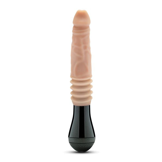 Blush Novelties - DrSkin Silicone Dr Knight Thrusting Gyrating Vibrating Dildo (Beige) - Beige - Realistic Dildo