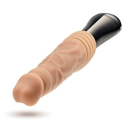 Blush Novelties - DrSkin Silicone Dr Knight Thrusting Gyrating Vibrating Dildo (Beige) - Beige - Realistic Dildo