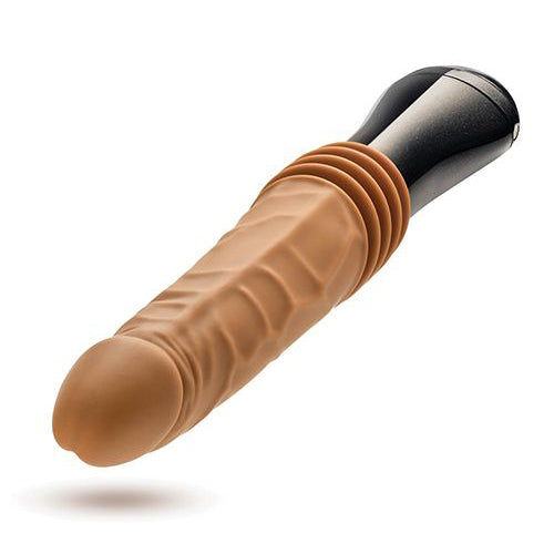 Blush Novelties - Dr Skin Silicone Dr Arthur Thrusting Gyrating Vibrating Dildo (Brown) - Brown - Realistic Dildo