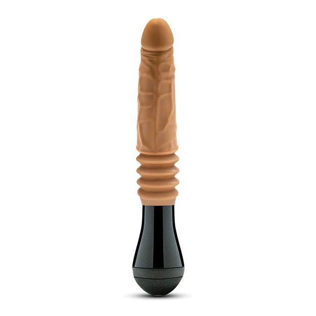 Blush Novelties - Dr Skin Silicone Dr Arthur Thrusting Gyrating Vibrating Dildo (Brown) - Brown - Realistic Dildo