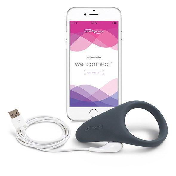 We-Vibe - Verge Vibrating Cock Ring (Slate) Silicone Cock Ring (Vibration) Rechargeable - CherryAffairs Singapore