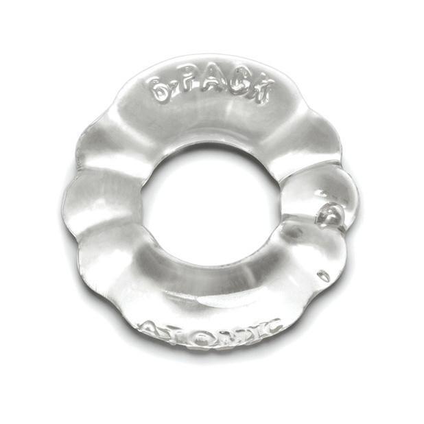 Oxballs - Atomic Jock 6-Pack Cock Ring (Clear) Rubber Cock Ring (Non Vibration) Singapore