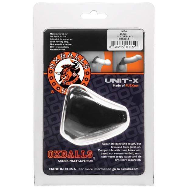 Oxballs - Unit X Cock Sling Cock Sleeve (Black) Cock Sleeves (Non Vibration) 840215100313 CherryAffairs