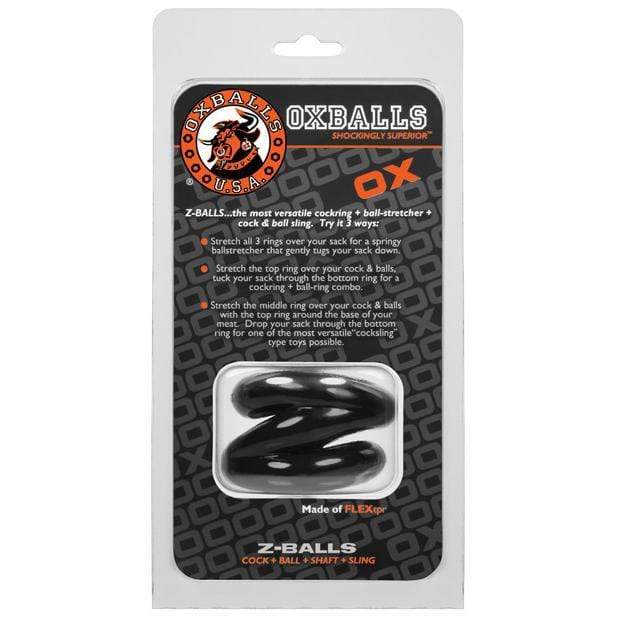 Oxballs - Z Balls Ballstretcher (Black) Cock Sleeves (Non Vibration)