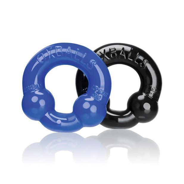 Oxballs - Ultraballs Rubber Cock Ring Set (Blue/Black) Rubber Cock Ring (Non Vibration) Singapore