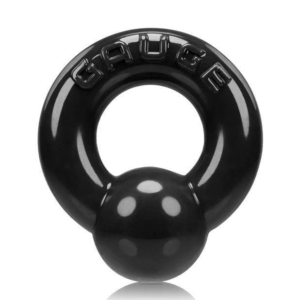 Oxballs - Gauge Super Flex Cock Ring (Black) Rubber Cock Cage (Non Vibration) 840215119247 CherryAffairs