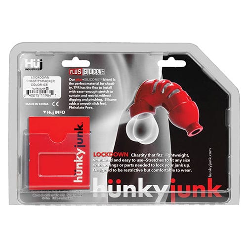 Oxballs - Huj Hunky Junk Lockdown Silicone Chastity Cage (Ice) Silicone Cock Cage (Non Vibration) 840215119841 CherryAffairs