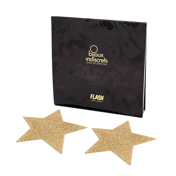 Bijoux Indiscrets - Flash Star Pasties (Gold) Costumes Durio Asia