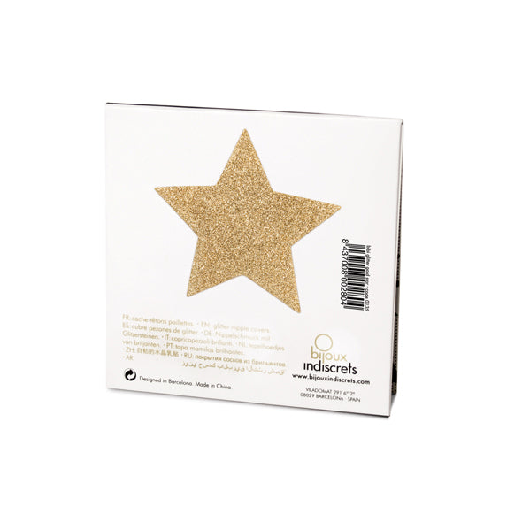 Bijoux Indiscrets - Flash Star Pasties (Gold) - BI1009 / Gold - Nipple Covers