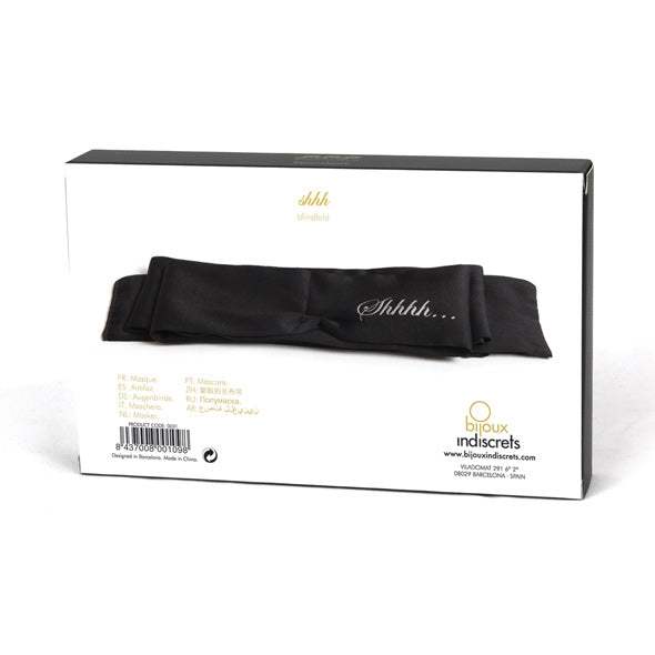 Bijoux Indiscrets - Shhh Blindfold - Black - Mask (Blind)