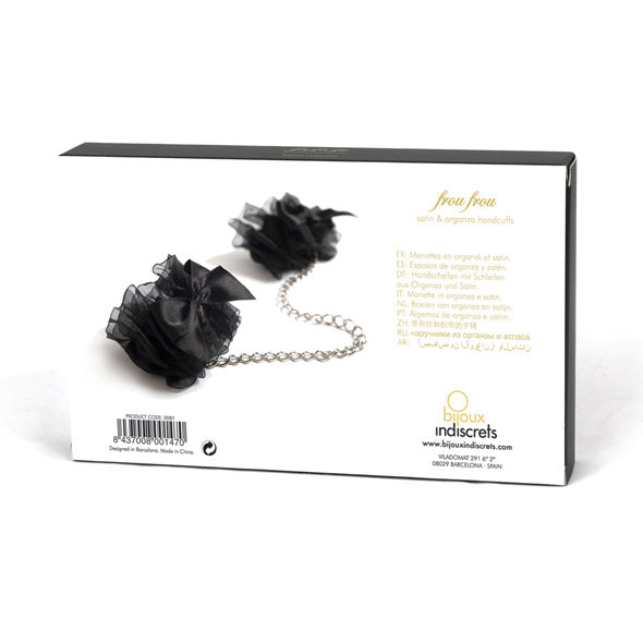 Bijoux Indiscrets - Frou Frou Organza Handcuffs - BI1013 / Black - Hand/Leg Cuffs