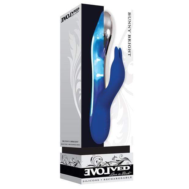 Evolved - Bunny Bright Light Up Metallic Vibrator (Blue) Rabbit Dildo (Vibration) Rechargeable Durio Asia