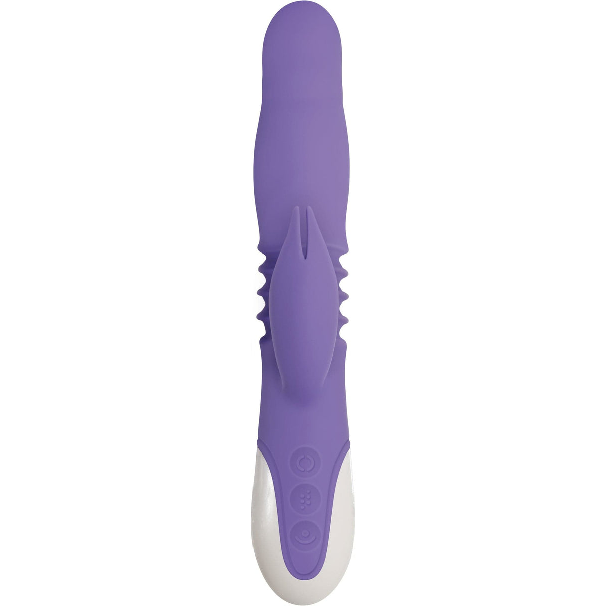 Evolved - Thick and Thrust Bunny Silicone Rechargeable Rabbit Vibrator (Purple) Rabbit Dildo (Vibration) Rechargeable 844477012872 CherryAffairs