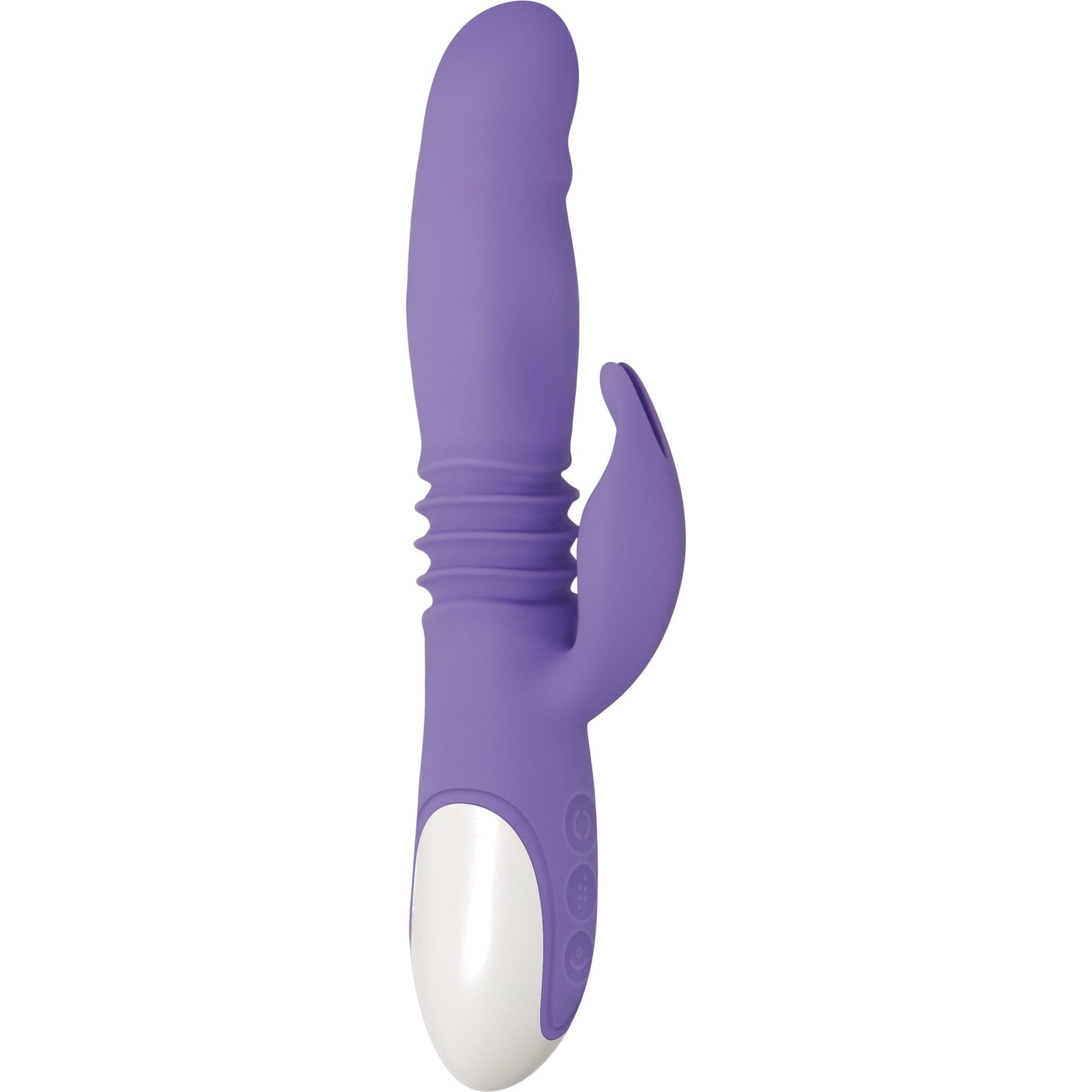 Evolved - Thick and Thrust Bunny Silicone Rechargeable Rabbit Vibrator (Purple) Rabbit Dildo (Vibration) Rechargeable 844477012872 CherryAffairs