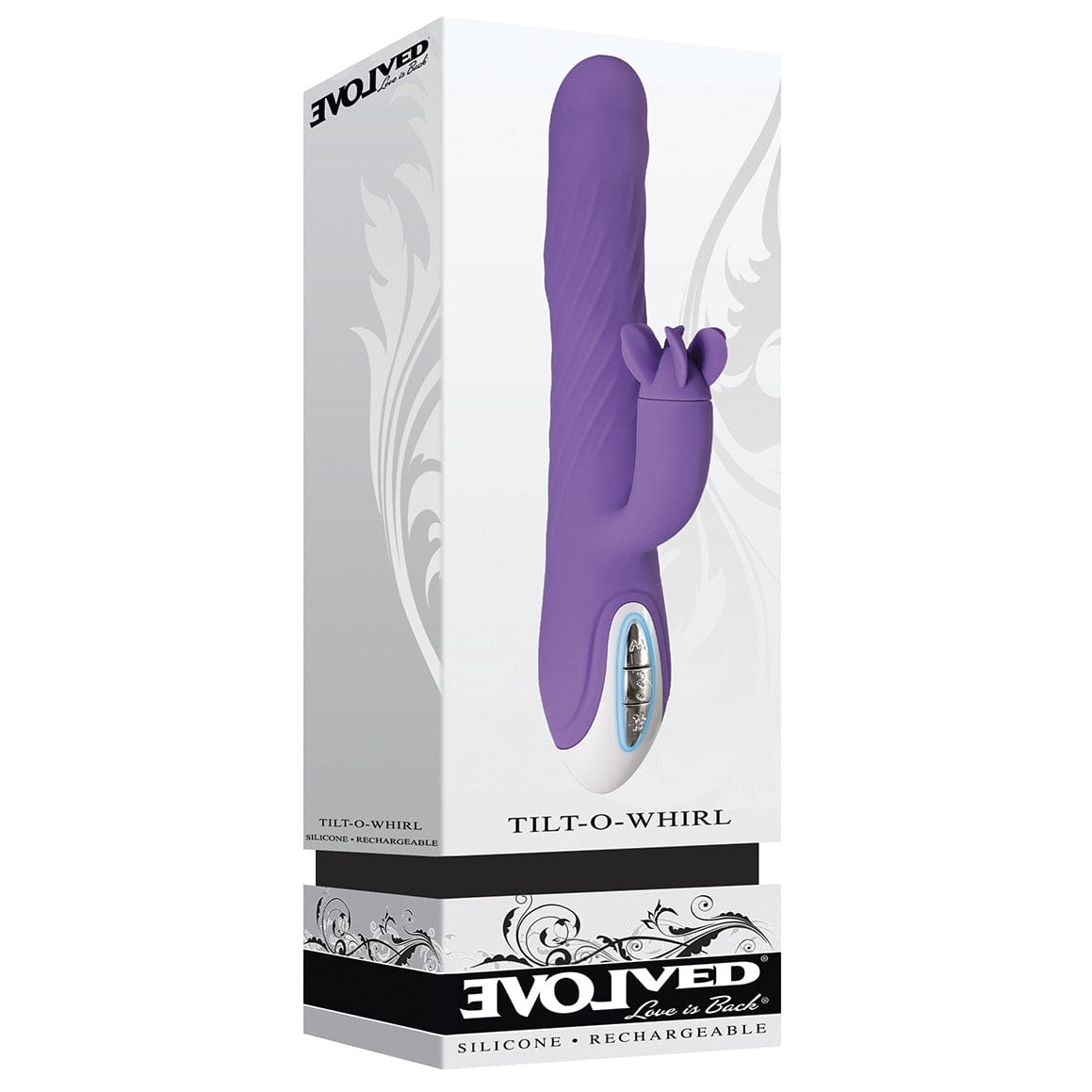 Evolved - Tilt O Whirl Rabbit Vibrator (Purple) Rabbit Dildo (Vibration) Rechargeable 844477013565 CherryAffairs