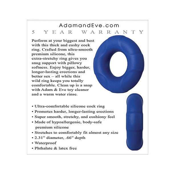 Adam & Eve - Big Man Silicone Cock Ring (Blue) Silicone Cock Ring (Non Vibration) 844477014319 CherryAffairs