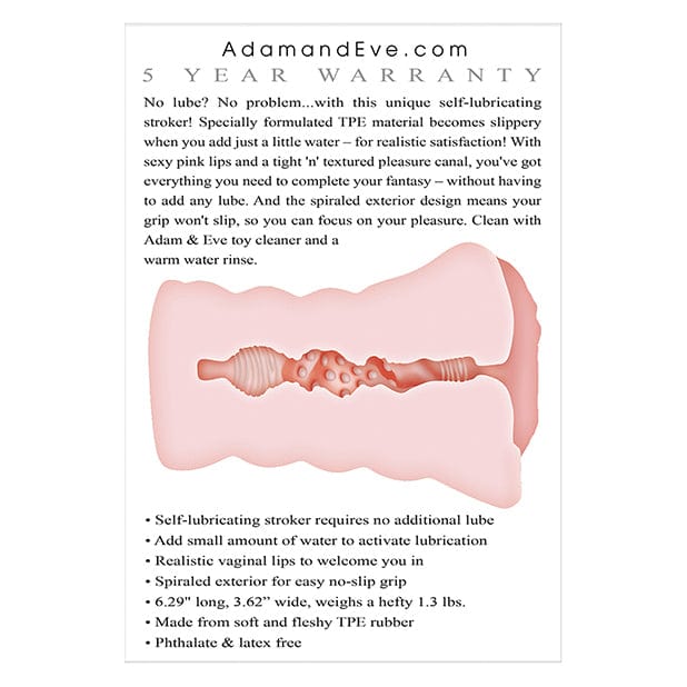 Adam & Eve - Juicy Lucy Self Lubricating Stroker Masturbator (Beige) Masturbator Vagina (Non Vibration) 625418402 CherryAffairs