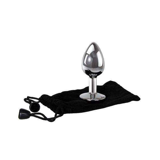 Adam & Eve - Pink Gem Anal Plug Small (Silver) Metal Anal Plug (Non Vibration) 844477014562 CherryAffairs