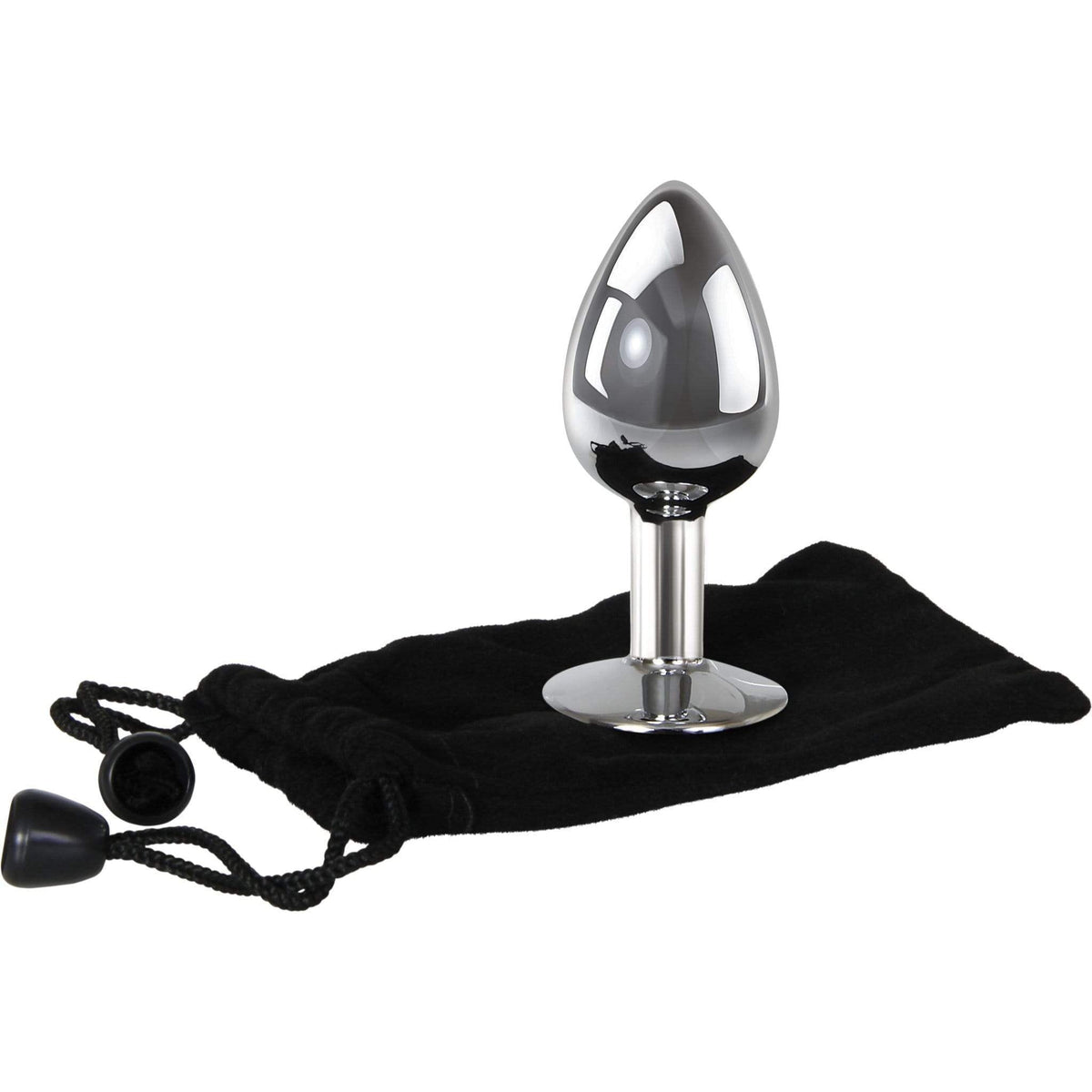 Adam & Eve - Pink Gem Aluminium Anal Plug Medium (Silver) Metal Anal Plug (Non Vibration) 844477014579 CherryAffairs