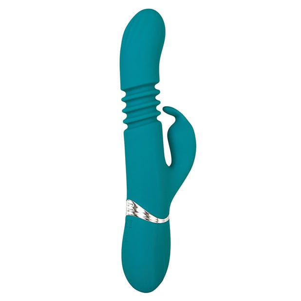 Adam & Eve - Eve's Rechargeable Thrusting Rabbit Vibrator (Green) Rabbit Dildo (Vibration) Rechargeable 625418178 CherryAffairs