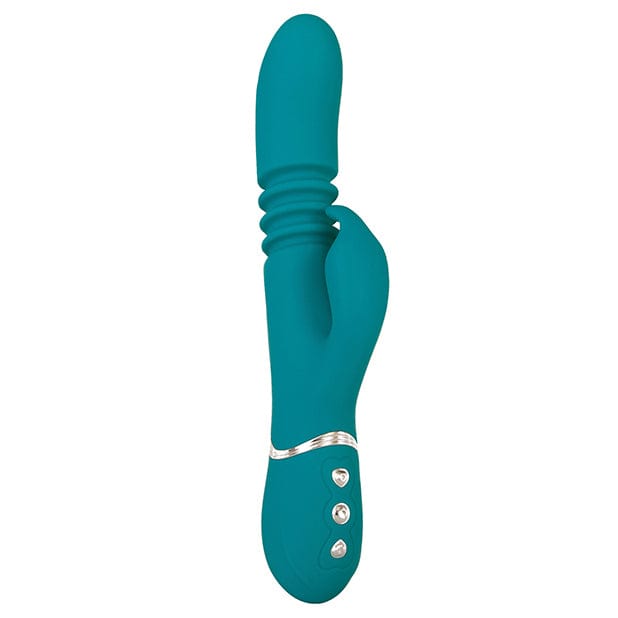 Adam & Eve - Eve's Rechargeable Thrusting Rabbit Vibrator (Green) Rabbit Dildo (Vibration) Rechargeable 625418178 CherryAffairs