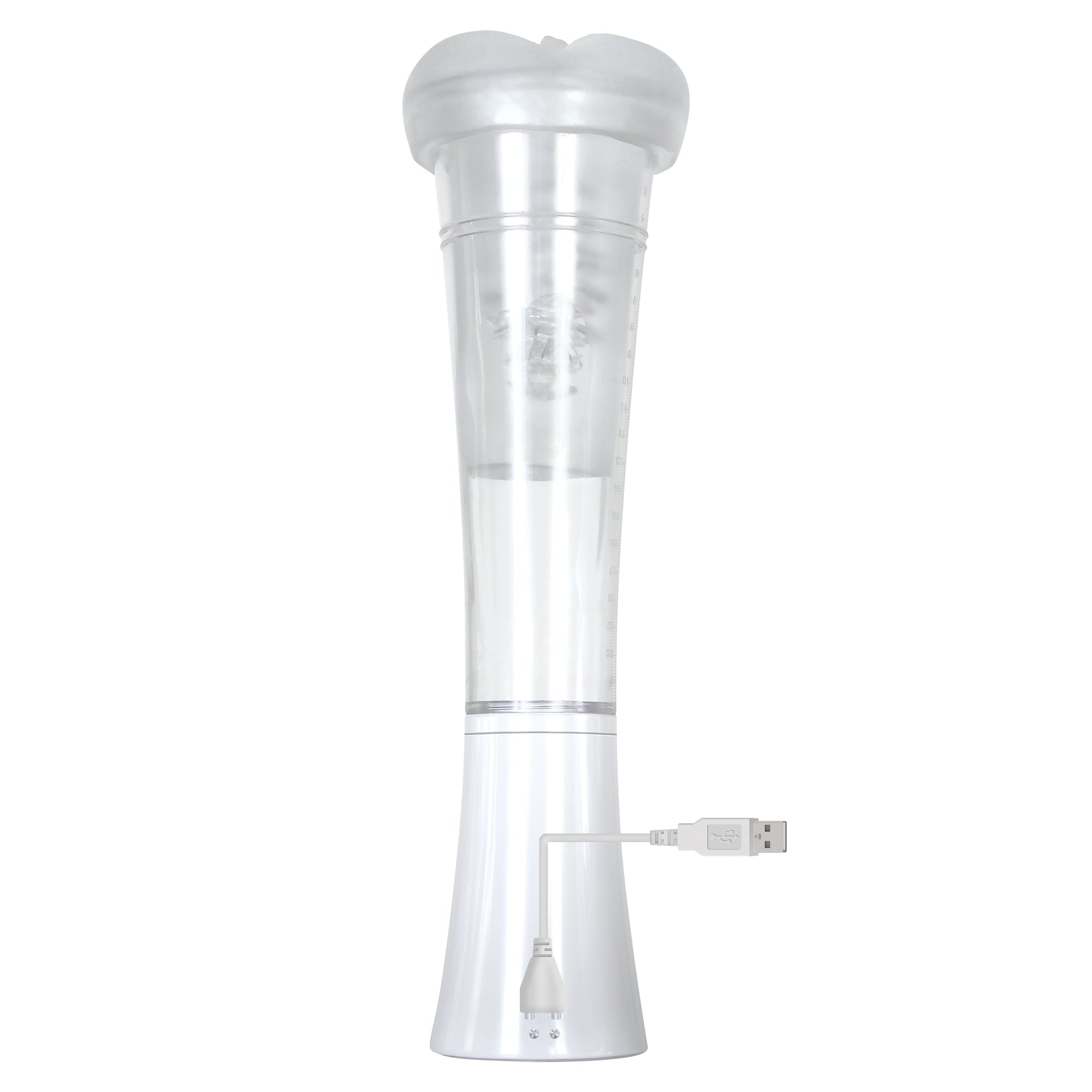 Zero Tolerance - Sucking Good Rechargeable Vacuum Suction Vibrating Masturbator Penis Pump (White) - White