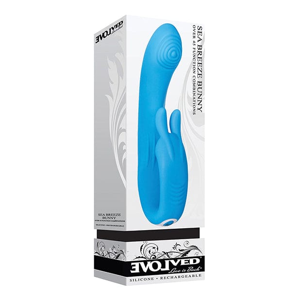 Evolved - Sea Breeze Bunny Rechargeable Dual Stimulator Rabbit Vibrator (Blue) Rabbit Dildo (Vibration) Rechargeable 625527052 CherryAffairs