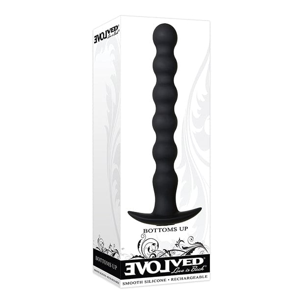 Evolved - Bottoms Up Vibrating Anal Beads (Black) Anal Beads (Vibration) Rechargeable 625496754 CherryAffairs