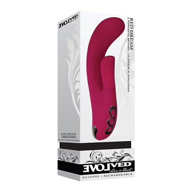 Evolved - Red Dream Dual Stimulator Rabbit Vibrator (Burgundy) Rabbit Dildo (Vibration) Rechargeable 625519564 CherryAffairs