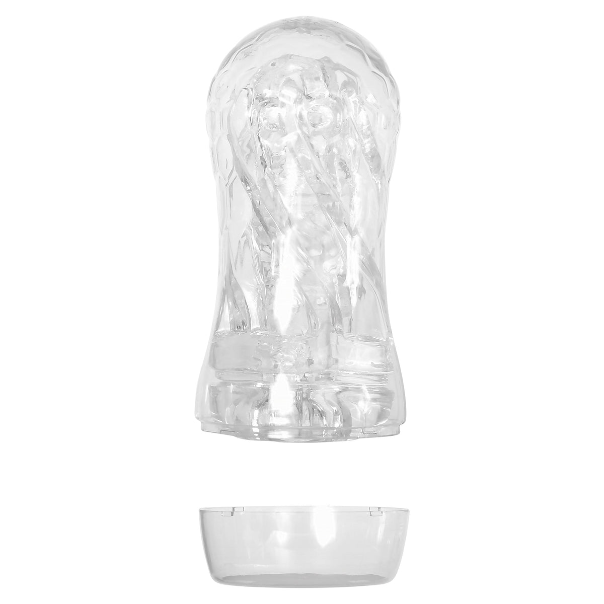Zero Tolerance - Swirl Squishy Cup Masturbator (Clear) - Clear - Masturbator Resusable Cup (Non Vibration)